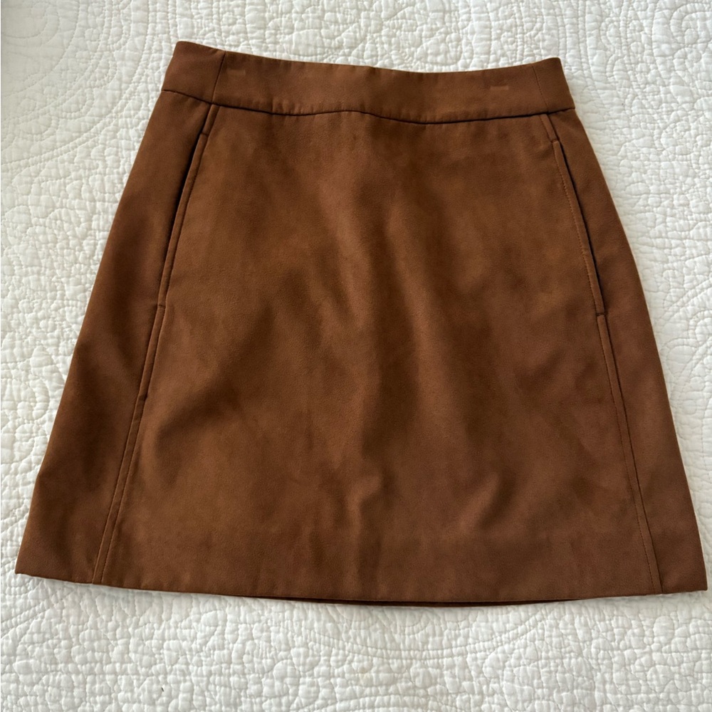 J. Crew Brown Suede Skirt